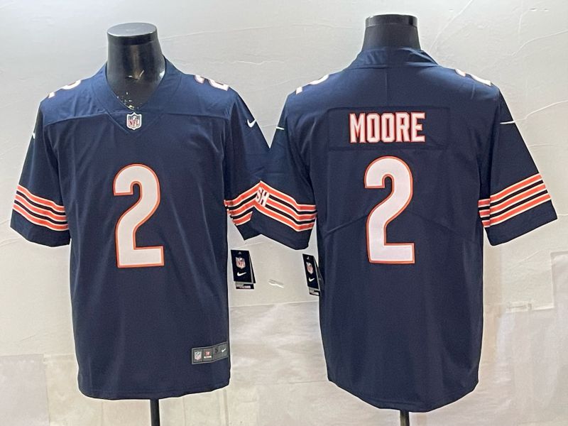 Men Chicago Bears #2 Moore Blue 2th generations 2026 Nike Limited NFL Jersey style 111->buffalo bills->NFL Jersey